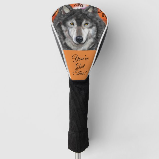 Funda Para Palo De Golf Wolf Art (Anverso)