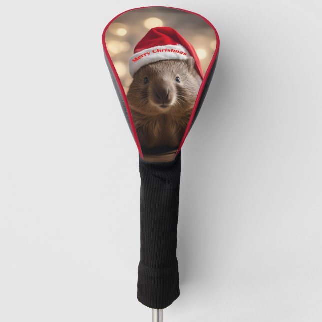 Funda Para Palo De Golf Wombat, Navidades Adorables, (Anverso)