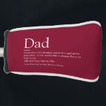 Funda Para Palo De Golf World's Best Dad Father Papa Definition Burgundy<br><div class="desc">Personalise the definition for your special golfer dad,  daddy or father to create a unique gift for Father's day,  birthdays,  Christmas or any day you want to show how much he means to you. A perfect way to show him how amazing he is every day. Designed by Thisisnotme©</div>