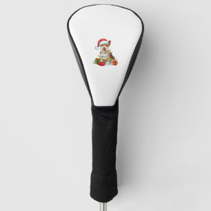 Funda Para Palo De Golf Xmas Iluminando Santa Hat Dandie Dinmont Terrier D