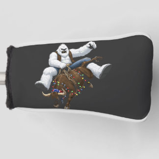 Funda Para Palo De Golf Yeti Bull Rider Santa Western Rodeo Navidad