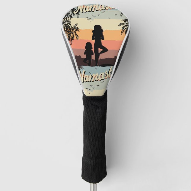 Funda Para Palo De Golf yoga matutino con mamá (Anverso)