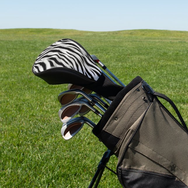 Funda Para Palo De Golf Zebra blanca negra imprime Safari animal (In Situ)