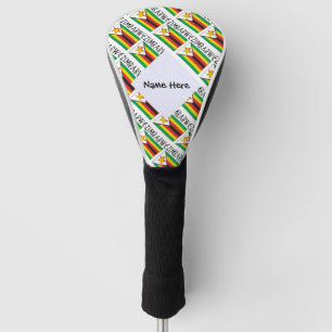 Funda Para Palo De Golf Zimbabue y bandera de Zimbabue con mosaico de tu n