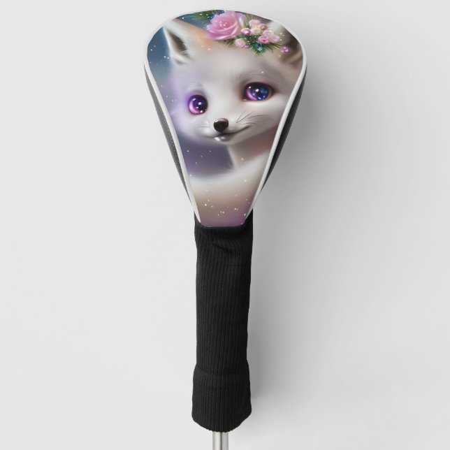 Funda Para Palo De Golf Zorro de bebé blanco (Anverso)