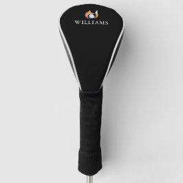 Funda Para Palo De Golf Zorro Elegante y Bola Nombre Personalizado