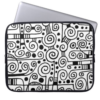 Funda Para Portátil 040512 - Negro sobre blanco