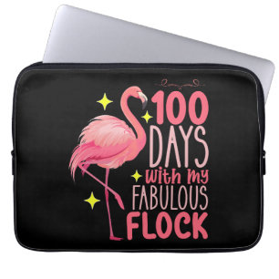 Funda Para Portátil 100 Días Con Mi Fabulosa Escuela Flamingo