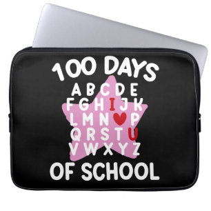 Funda Para Portátil 100 días de escuela alfabética 100 días de profeso