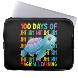 Funda Para Portátil 100 Días De Escuela De Tortugas De Aprendizaje Mág