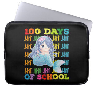 Funda Para Portátil 100 Días De Escuela Sirena Maestra Estudiante