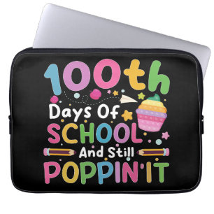 Funda Para Portátil 100 Días De Escuela Y Niña Todavía Poppin'