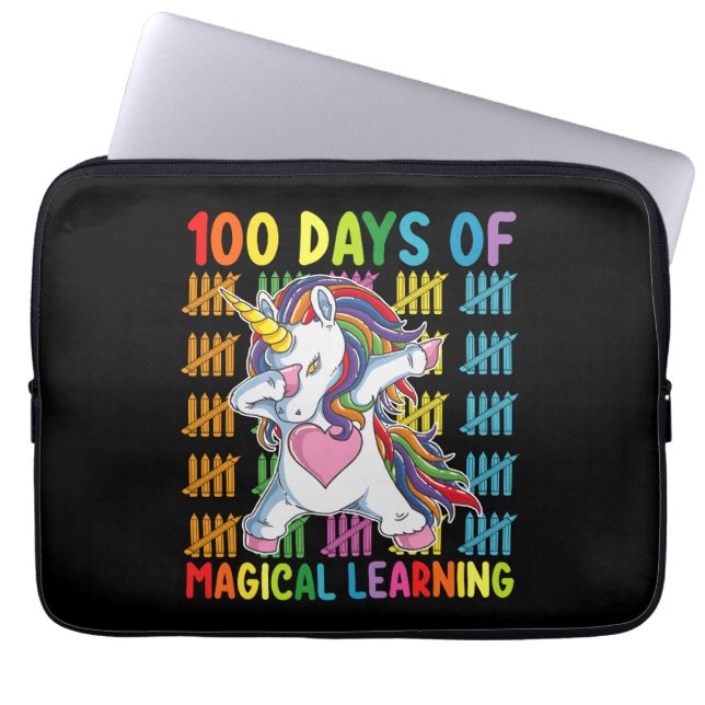 Funda Para Portátil 100 Días De Magica Escuela Unicornio (Frente)