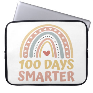 Funda Para Portátil 100 días más inteligentes para el arco iris escola