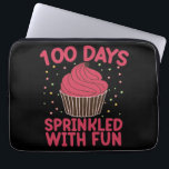 Funda Para Portátil 100 días salpicados con Chica de la escuela de pas<br><div class="desc">100 Días Esparcidos Con Torta Divertida 100 Días De Camiseta Chica Escolar</div>