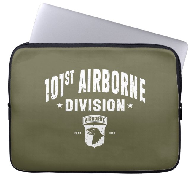 Funda Para Portátil 101ª División Aérea Fatigue Green Trastornado (Frente)