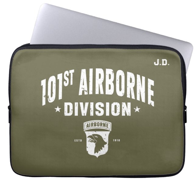 Funda Para Portátil 101ª División Aérea Personalizable de fatiga (Frente)