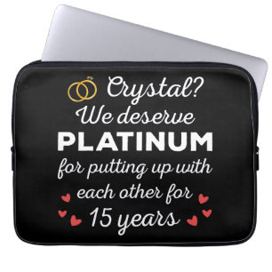 Funda Para Portátil 15 Aniversario Boda I - Pareja de Crystal Funny