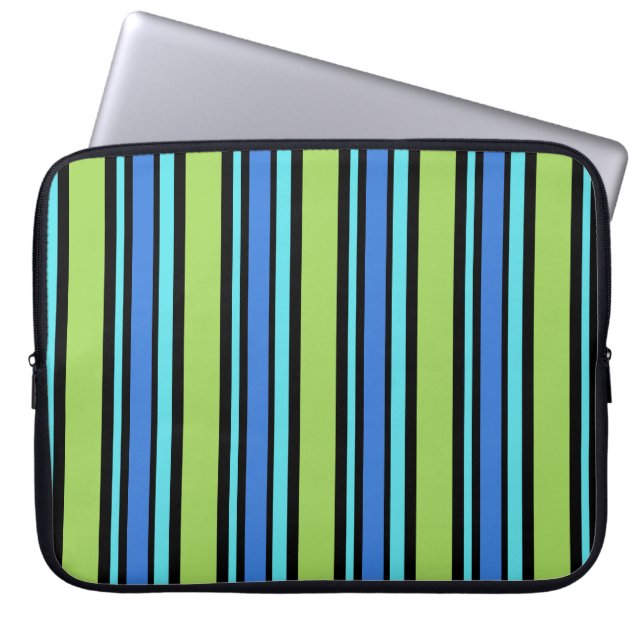 Funda Para Portátil 15-inch Laptop Sleeve: Deckchair Stripe Pattern (Frente)