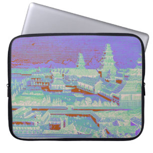 Funda Para Portátil 1800s coloridos de la diversión del vintage de