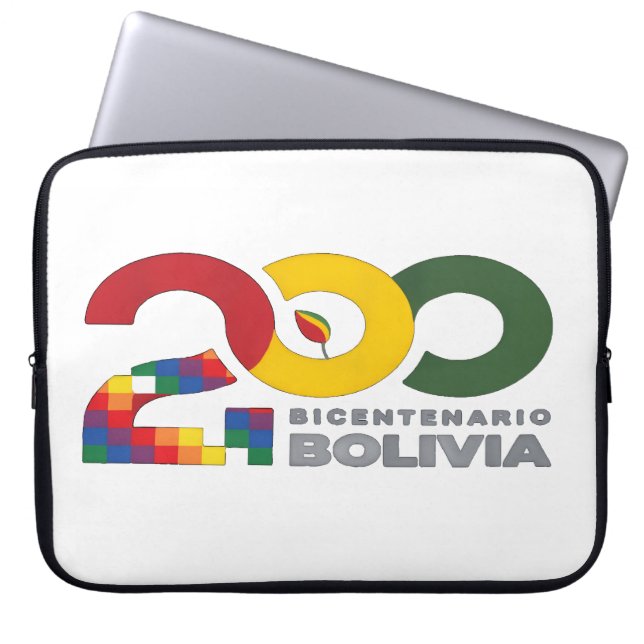 Funda Para Portátil 200 años bicentenario de Bolivia (Frente)