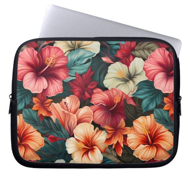 Funda Para Portátil #23 Patrón floral (Frente)