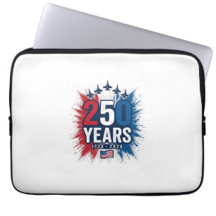 Funda Para Portátil 250 Años Aniversario Jets Patrióticos Diseño Vecto
