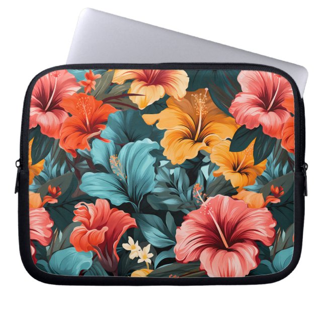 Funda Para Portátil #28 Patrón floral (Frente)