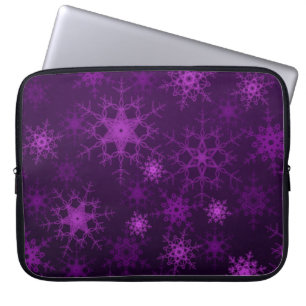 Funda Para Portátil 2.º ilustracion. Resumen de copos de nieve. Santís