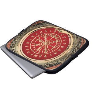 Funda Para Portátil [300] Vegvisir - Viking Gold Magic Runic Compass