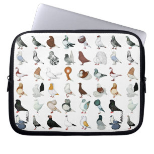 Funda Para Portátil 36 razas de la paloma