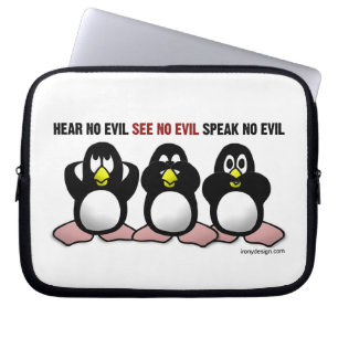 Funda Para Portátil 3 pingüinos sabios