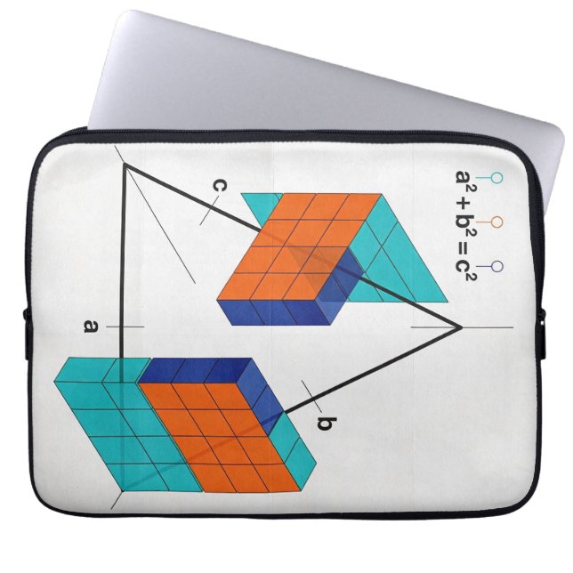 Funda Para Portátil 3D Pythagorean Theorem Laptop Sleeve (Frente)