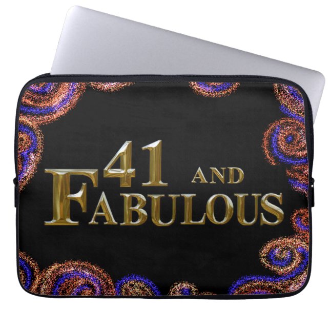 Funda Para Portátil 41 cumpleaños (Frente)