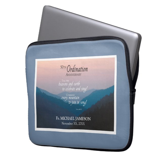 Funda Para Portátil 50° Aniversario de la Ordenación Felicitaciones (Anverso izquierdo)