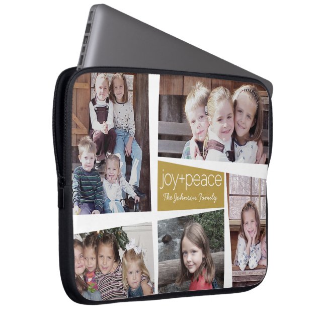 Funda Para Portátil 5.ª festividad: retro alegría y paz - oro (Anverso derecho)