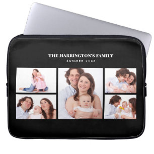 Funda Para Portátil 5 secciones Personalizado foto Marco negro simple