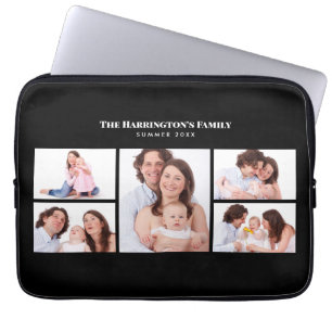 Funda Para Portátil 5 secciones Personalizado foto Marco negro simple