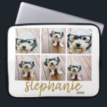 Funda Para Portátil 6 Collage de fotos - letra manuscrita añada tu nom<br><div class="desc">¡Usa tus fotos de Instagram cuadradas para obtener los mejores resultados! PARA CAMBIAR EL FONDO - haga clic en el área de diseño personalizar o avanzado, y elija un color en el selector de color. Añade tus fotos e instantáneas favoritas a esta tira de película para un divertido guardián de...</div>