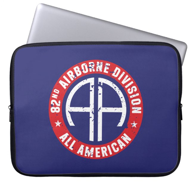 Funda Para Portátil 82ª División Aérea "All American" Grunge (Frente)