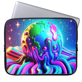 Funda Para Portátil A Bold Multi-Colored Earth on an Electronics Bag