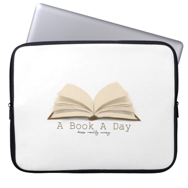 Funda Para Portátil A Book A Day: Keeps Reality Away Electronics Bag (Frente)