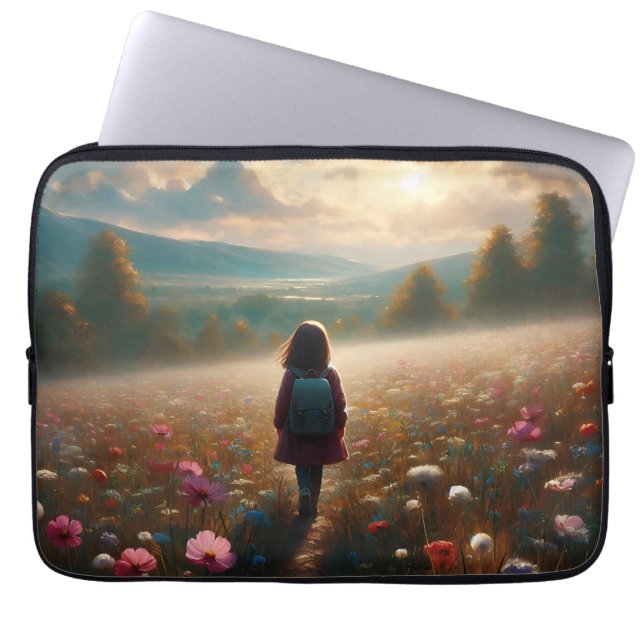 Funda Para Portátil A través de las flores - sendero aventurero (Frente)