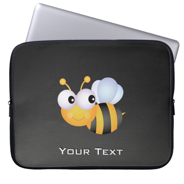 Funda Para Portátil Abeja linda; Liso (Frente)