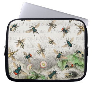Funda Para Portátil Abeja Miel Trabajador Reina Abejas Antigüo