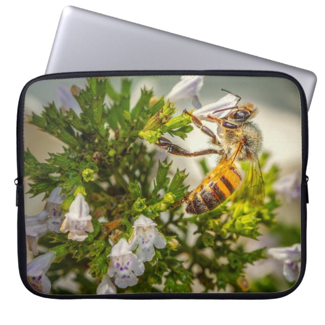 Funda Para Portátil Abeja ocupada trabajando duro (Frente)