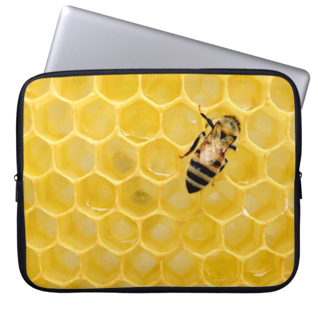 Funda Para Portátil abeja y abeja (Frente)
