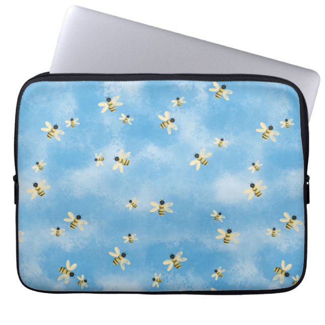 Funda Para Portátil Abejas en el cielo (Frente)