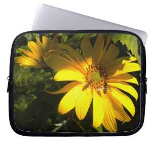 Funda Para Portátil Abejas en la manga de la laptop girasol