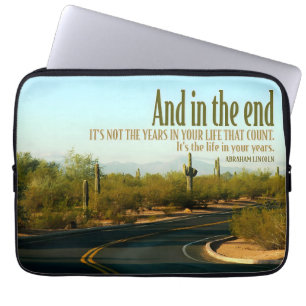 Funda Para Portátil Abraham Lincoln Cita Inspiradora "Vida"